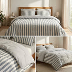 Striped Double Bed Comforter | Ultra Soft & Cozy