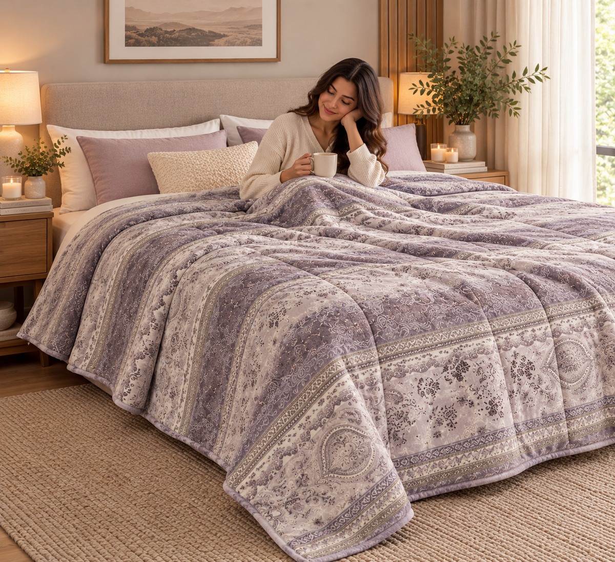 Soft & Cozy Tencel Fabric Double Bed Comforter – King Size