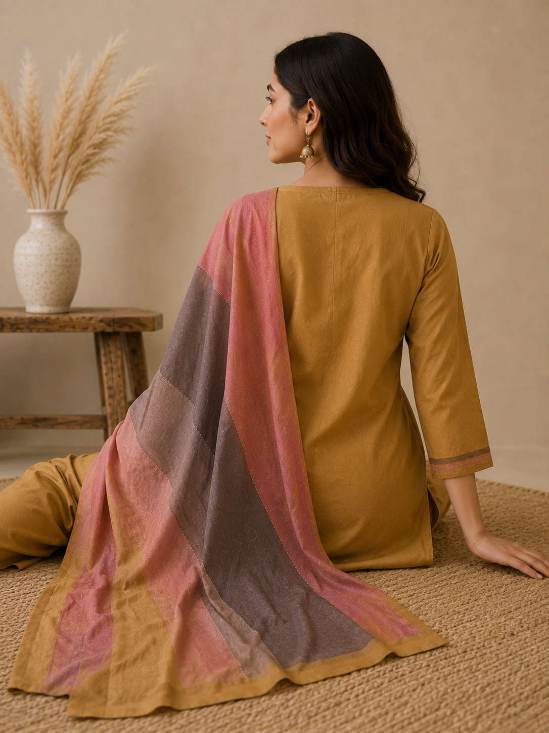 Aambar 3-Piece Stitched Suit 👗