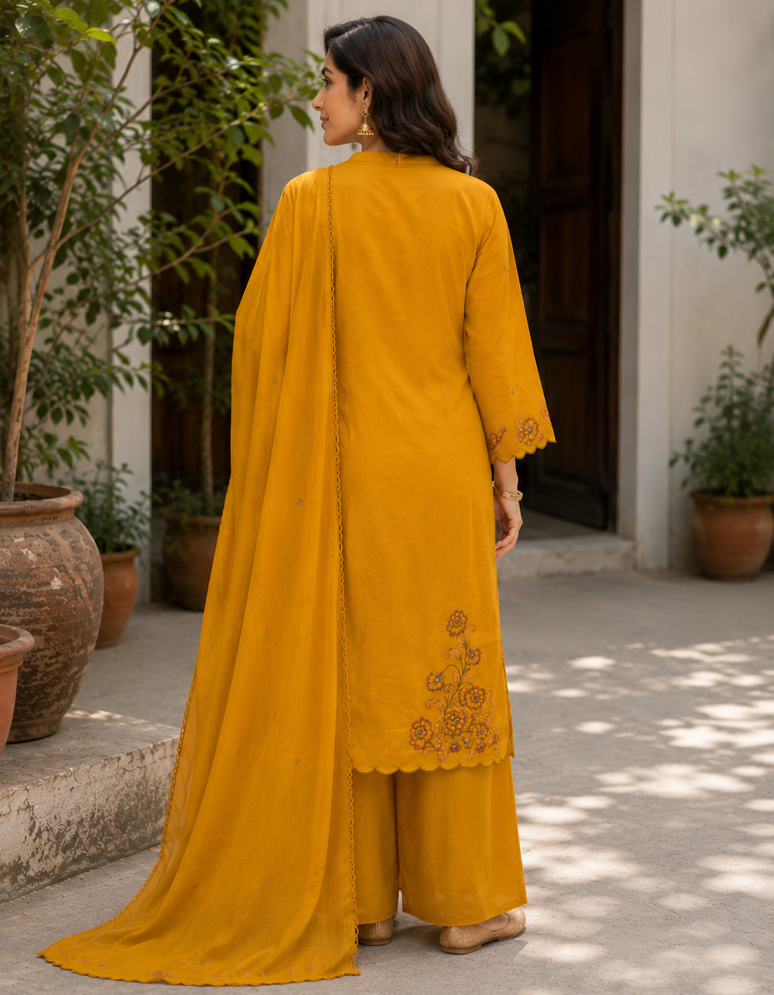 🌹 Kesar 3-Piece Stitched Suit 🌻