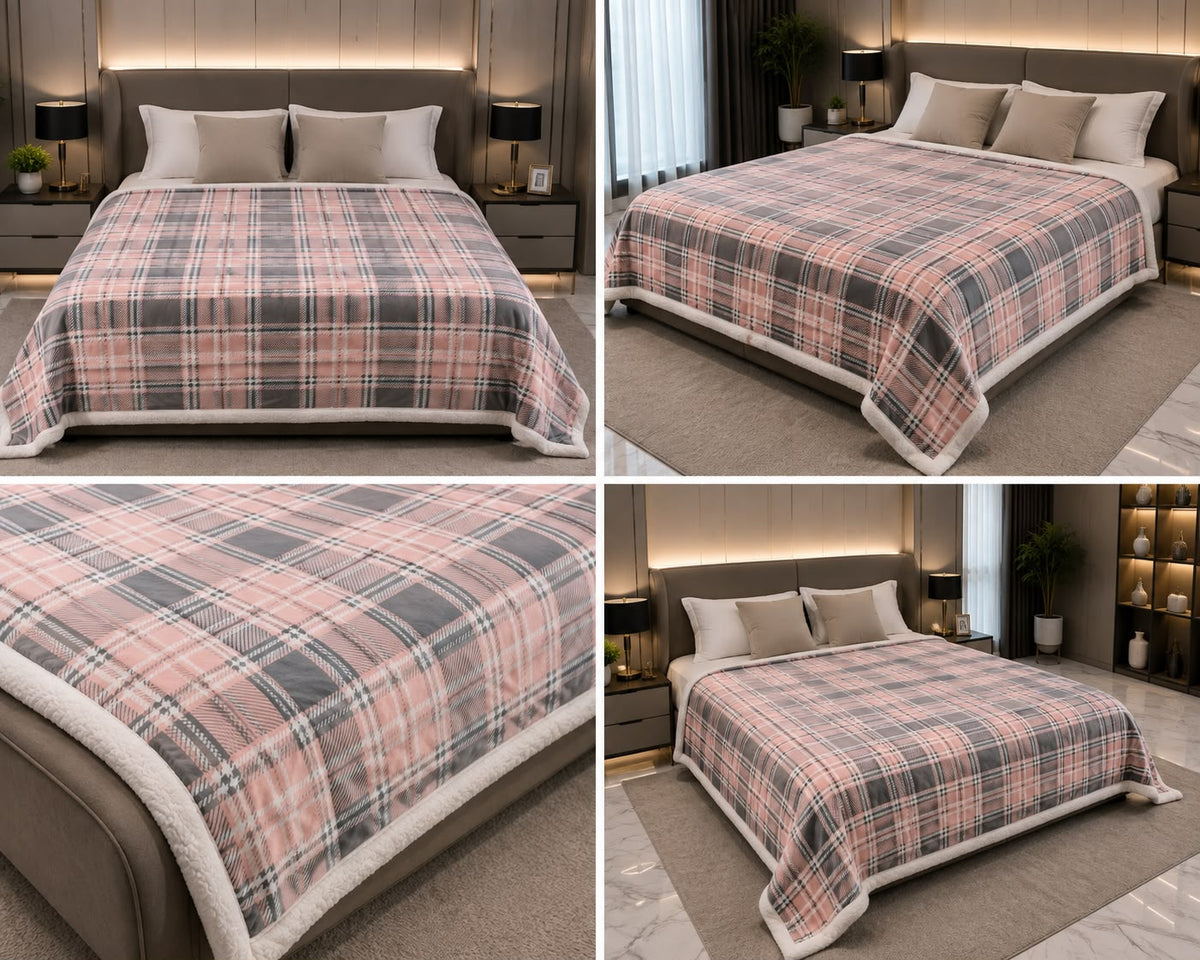 European Inspired Rabbit Fur Blanket –  Single & Double Size Product Code :- 55B165RKEH | Product Code :- 55B185RKEH