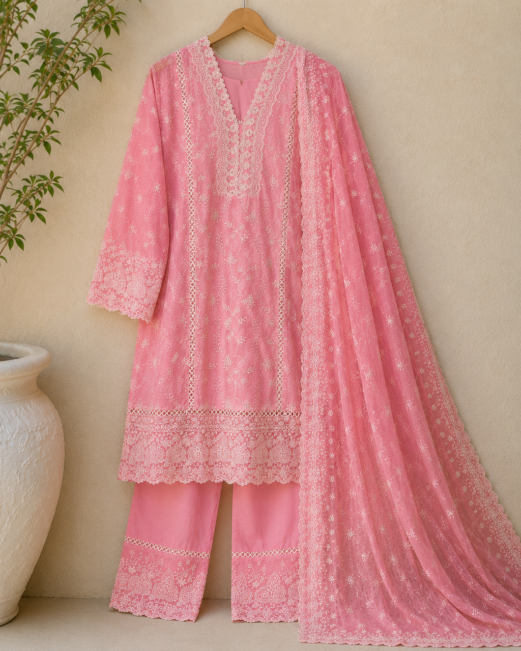 Ruhani 3-Piece Stitched Suit 🌷