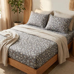 Elegance 100% Cotton King Size Fitted Bedsheet Set – 3 Pcs