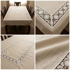 Elegant Floral Embroidered Dining Table Cover – 4,6 & 8 Seater