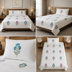 Motif Muslin Quilted Bedcover – King Size Luxury Product Code :- 55B365RKEH