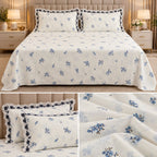 English Floral Lace Bedsheet Set – King Size 3 Pcs | Product Code :- 55B128RKEH