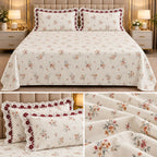 English Floral Lace Bedsheet Set – King Size 3 Pcs | Product Code :- 55B128RKEH
