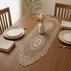 Luxury Floral Lace Turkish Table Runner (30 x 16 Inches) Product Code :- 55B85RKEH