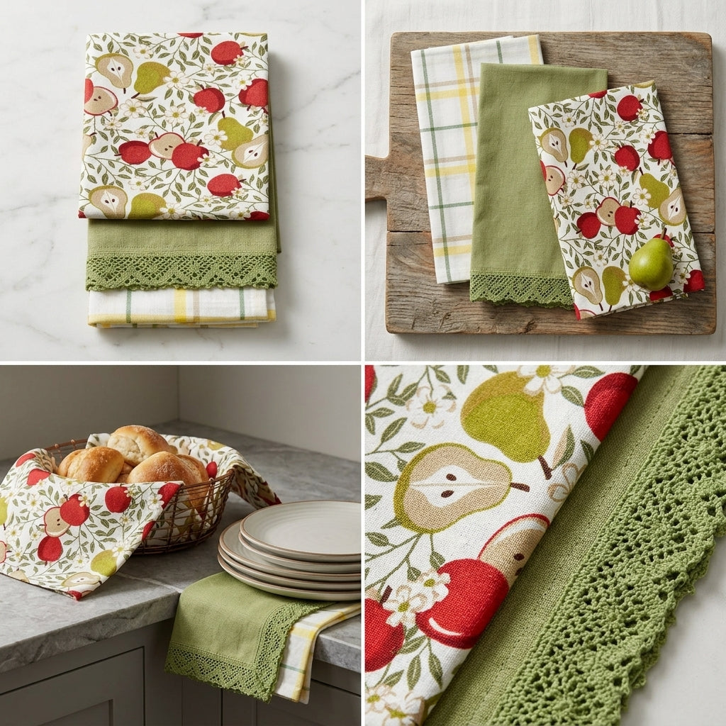 3-Piece Cotton Kitchen Napkin Set | Soft & Absorbent Multi-Purpose Kitchen Towels