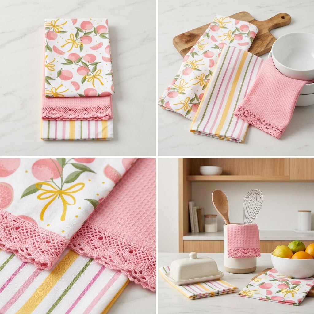 3-Piece Cotton Kitchen Napkin Set | Soft & Absorbent Multi-Purpose Kitchen Towels