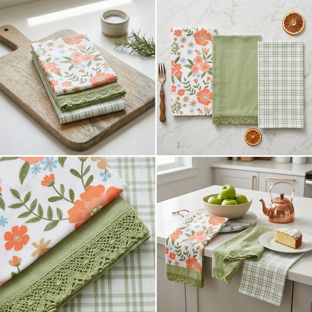 3-Piece Cotton Kitchen Napkin Set | Soft & Absorbent Multi-Purpose Kitchen Towels