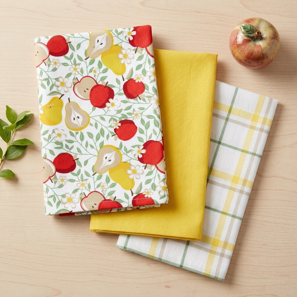 3-Piece Cotton Kitchen Napkin Set | Soft & Absorbent Multi-Purpose Kitchen Towels