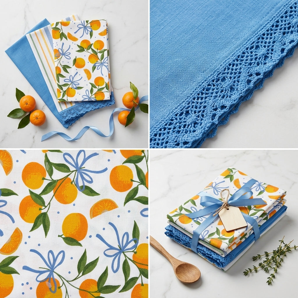 3-Piece Cotton Kitchen Napkin Set | Soft & Absorbent Multi-Purpose Kitchen Towels