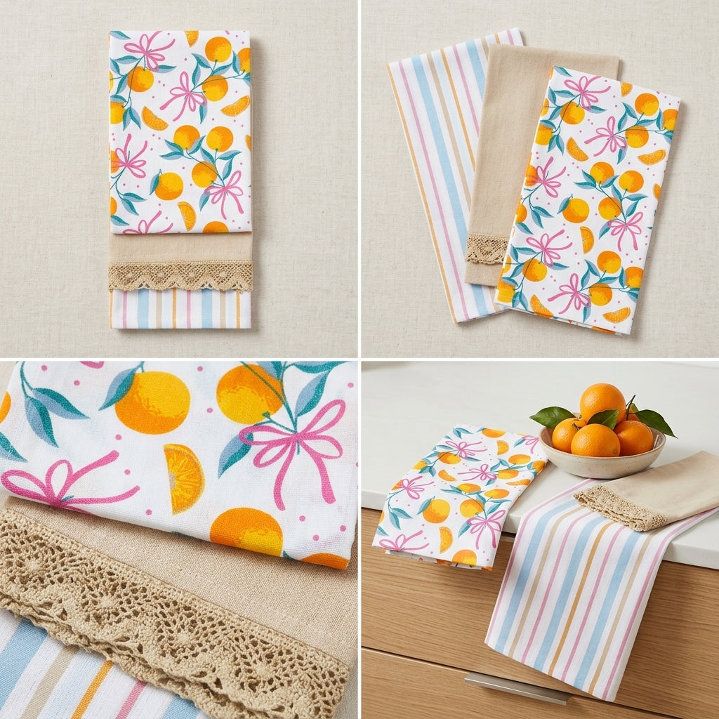 3-Piece Cotton Kitchen Napkin Set | Soft & Absorbent Multi-Purpose Kitchen Towels