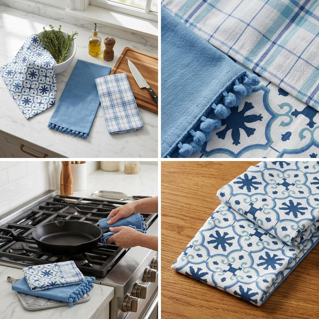 3-Piece Cotton Kitchen Napkin Set | Soft & Absorbent Multi-Purpose Kitchen Towels
