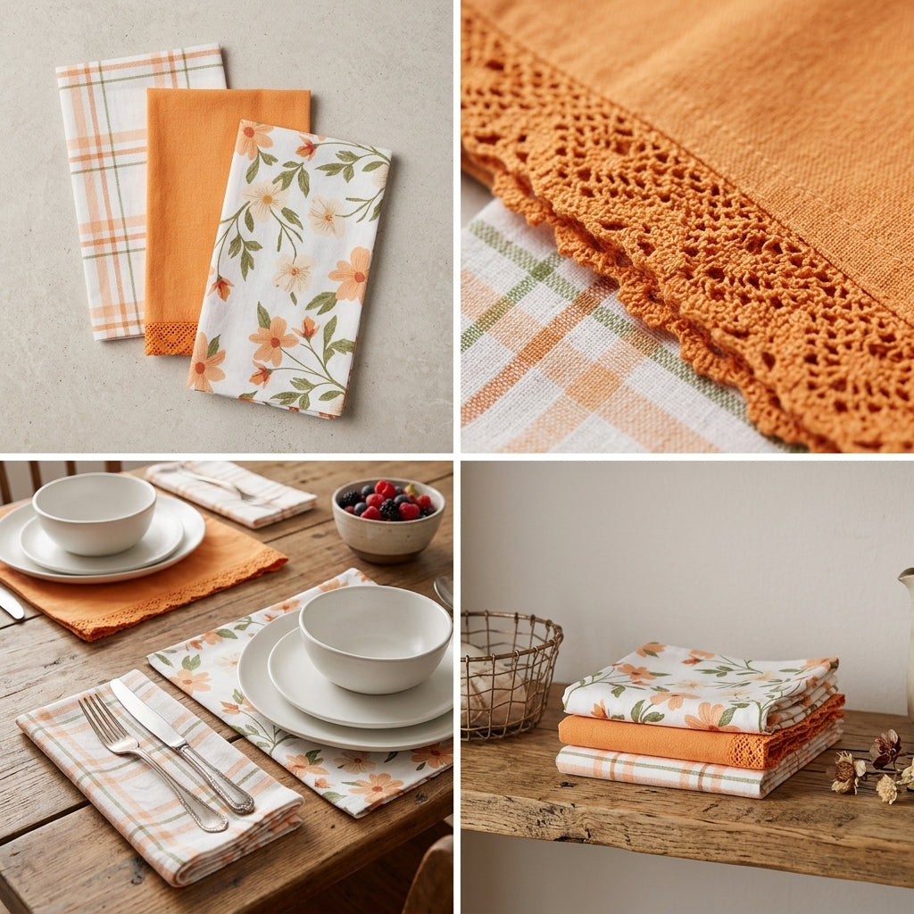 3-Piece Cotton Kitchen Napkin Set | Soft & Absorbent Multi-Purpose Kitchen Towels