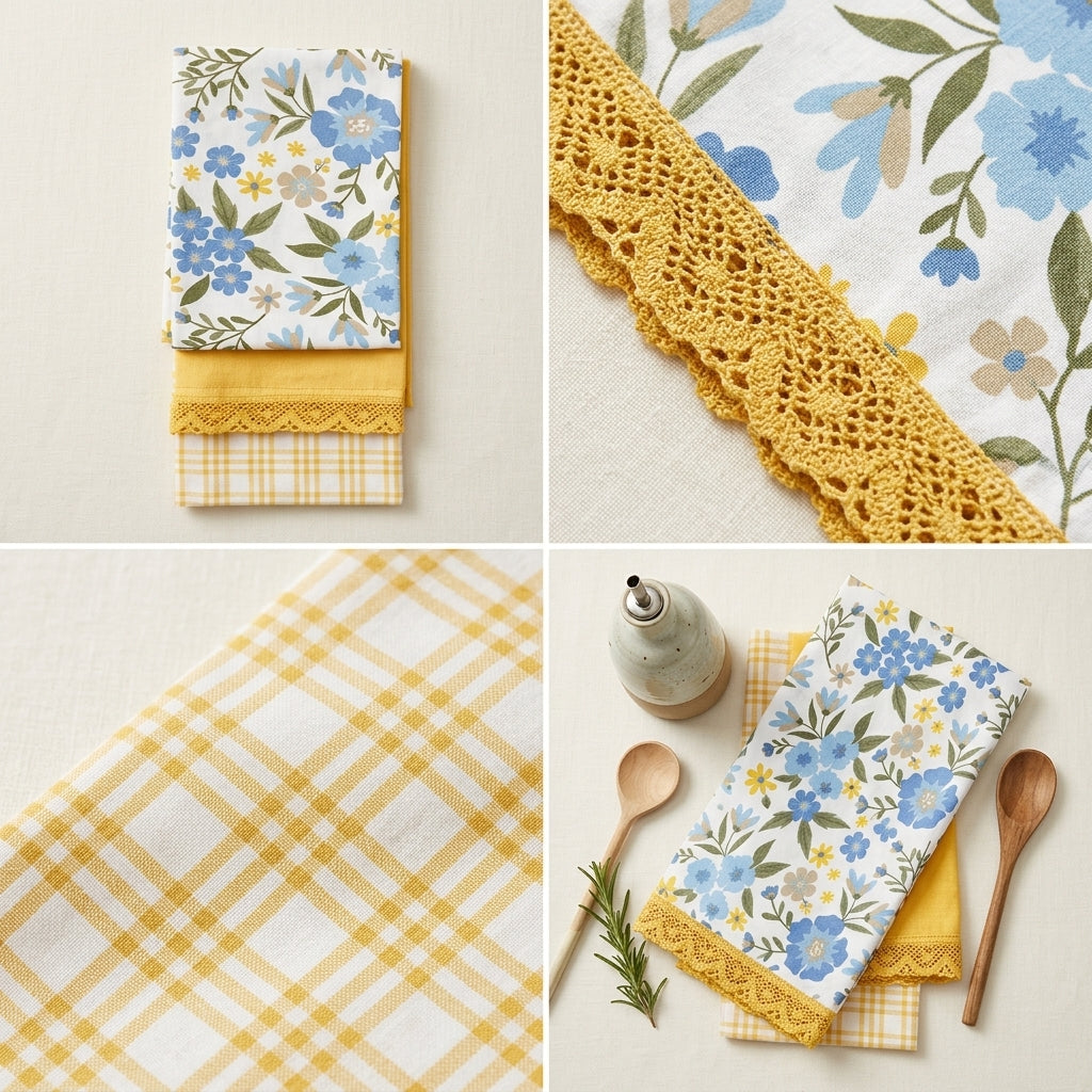 3-Piece Cotton Kitchen Napkin Set | Soft & Absorbent Multi-Purpose Kitchen Towels