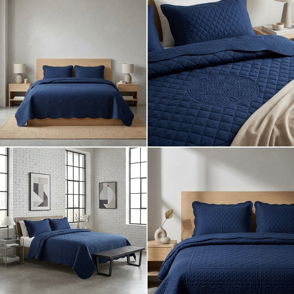 3 Pc Royal Quilted Bedcover King Size