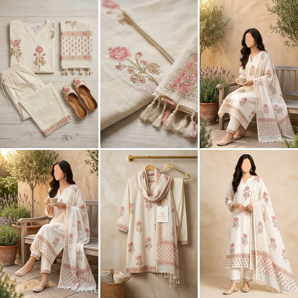 Rosy Raat 3-Piece Stitched Suit 🌻