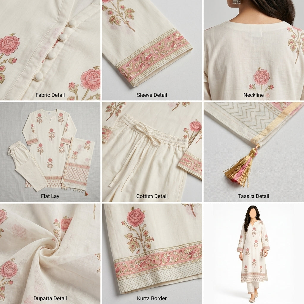 Rosy Raat 3-Piece Stitched Suit 🌻