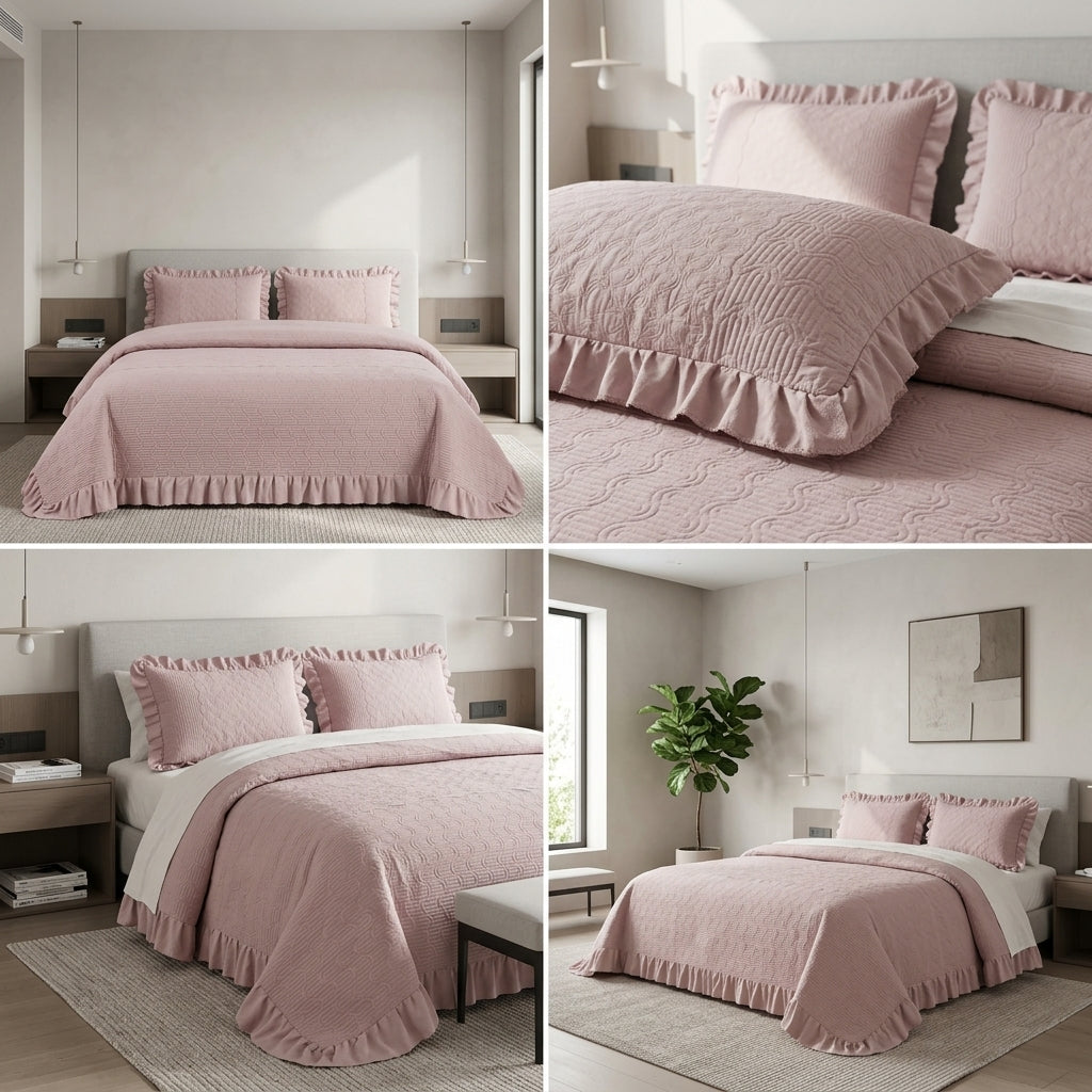 Quilted Bedcover Set – 3 Piece King Size