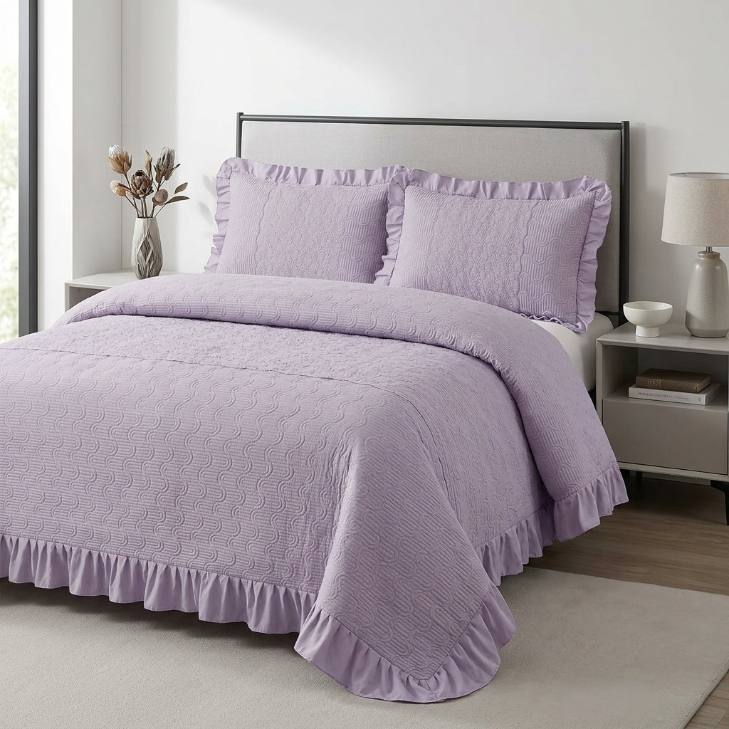 Quilted Bedcover Set – 3 Piece King Size