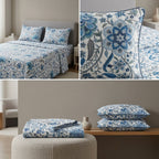 Premium Pure Cotton Bedsheet 90 × 108 Inches (7*9 Feet) Quilted Pillow Covers Product Code :- 55B75RKEH