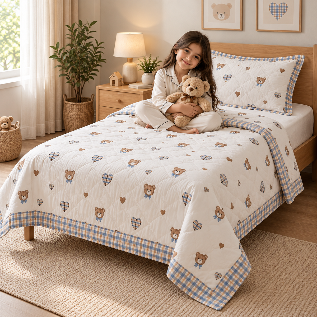 Kids Mulmul Single Bed Dohar – Soft & Cozy Collection Product Code :- 55B98RKEH