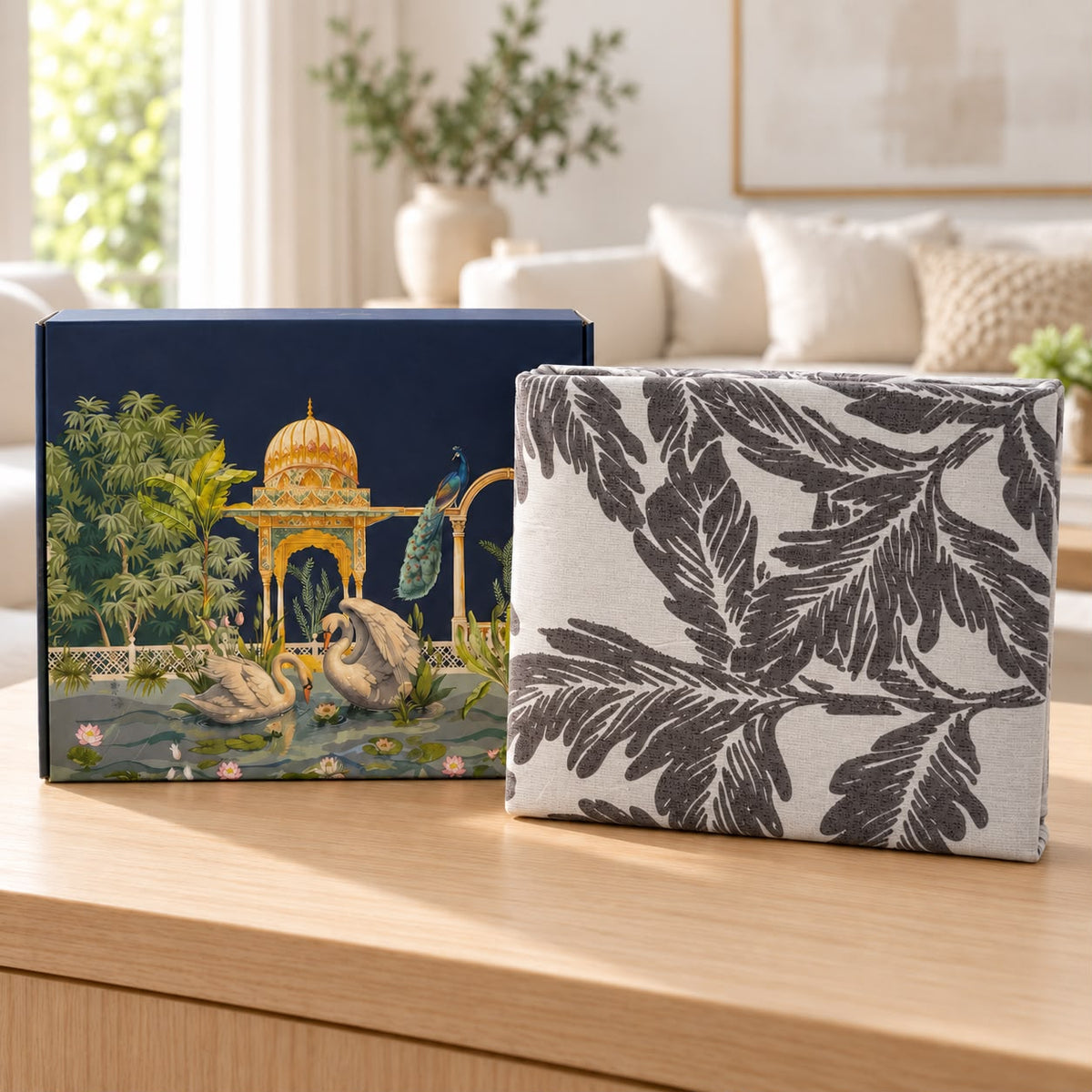 Luxury Botanical Printed Bedsheet Gift Box – Premium 3 Pcs Set