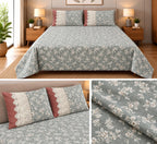 English Meadow Lace Cotton Bedsheet Set – King Size 3 Pcs