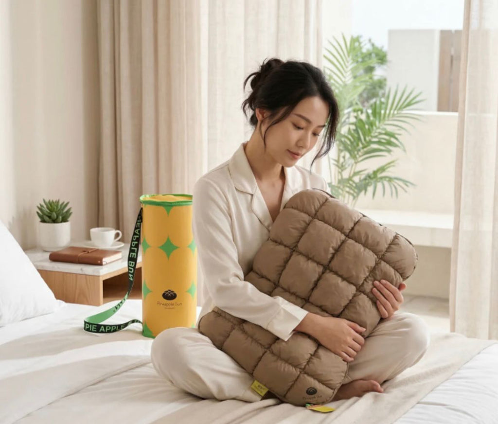 Premium Pineapple Bun Cervical & Neck Support Pillow – Organic Cotton