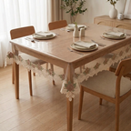Transparent French Lace Dining 4 Seater Table Cover – Premium Quality Product Code :- 55B108RKEH
