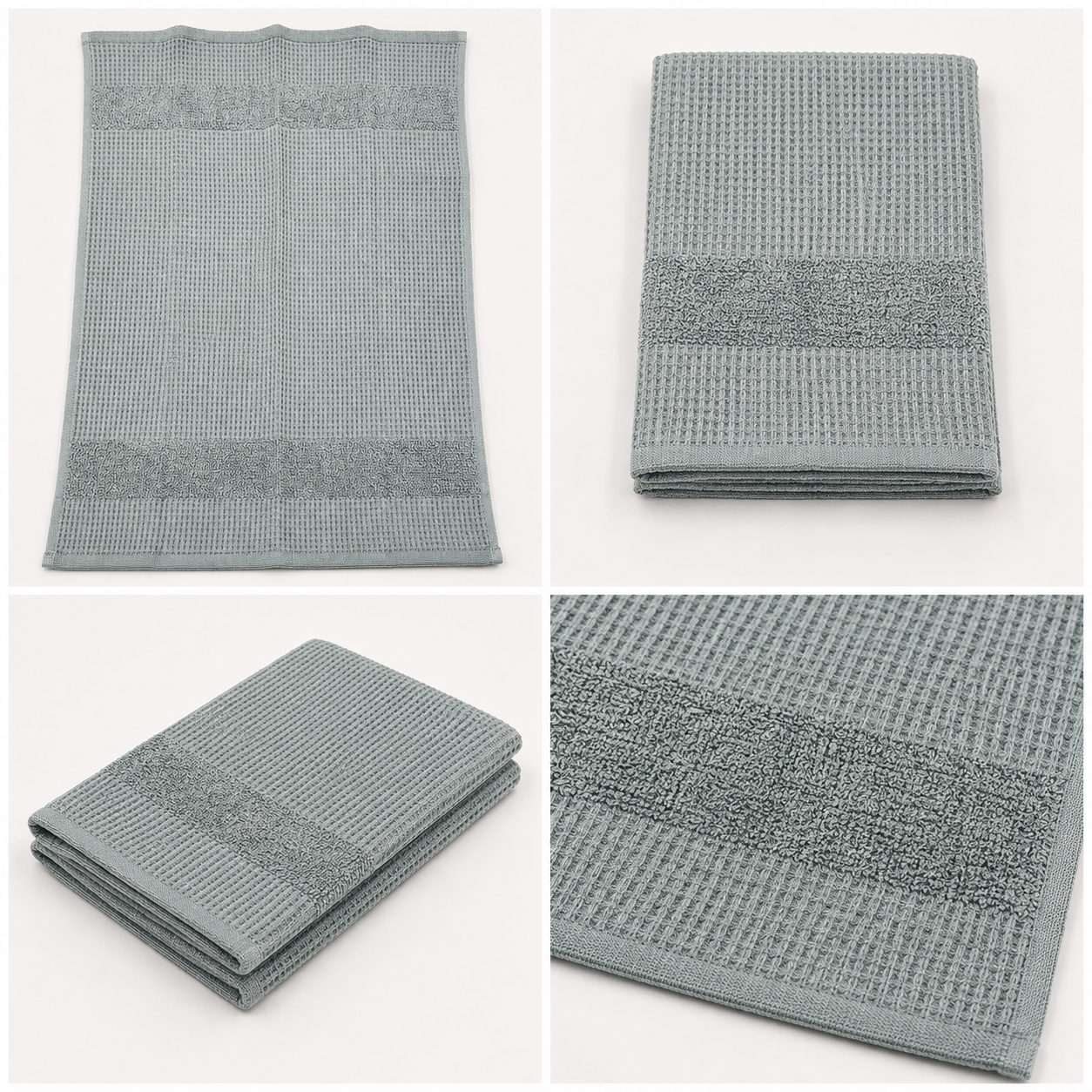 Luxe Waffle Terry Cotton Hand Towel – 40 × 60 CM | Textured Everyday Towel