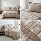 Victorian English King Size 3-Piece Quilted Bedcover Set Product Code :- 55B156RKEH