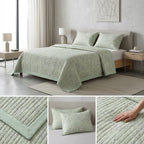 Victorian English King Size 3-Piece Quilted Bedcover Set Product Code :- 55B156RKEH