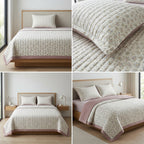 Victorian English King Size 3-Piece Quilted Bedcover Set Product Code :- 55B156RKEH