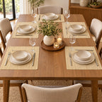 Leather Texture Dining Table Placemats – 6 Pcs Set | 12 × 18 Inches