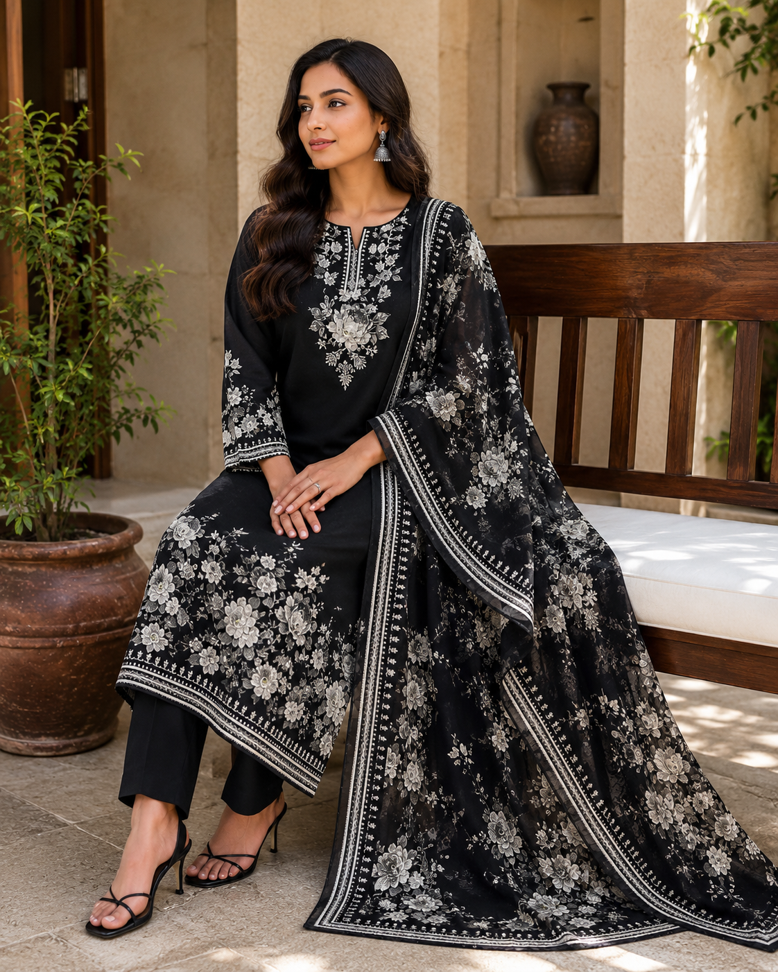Zarqa 3-Piece Stitched Suit 🌻