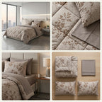 Super Soft 4 Pcs Premium Ribbed Cotton Comforter Set - King Size Product Code :- 55B195RKEH
