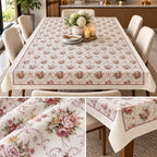 Blossom Heritage Linen Dining Sheet – 8 Seater | 60 × 108 Inches