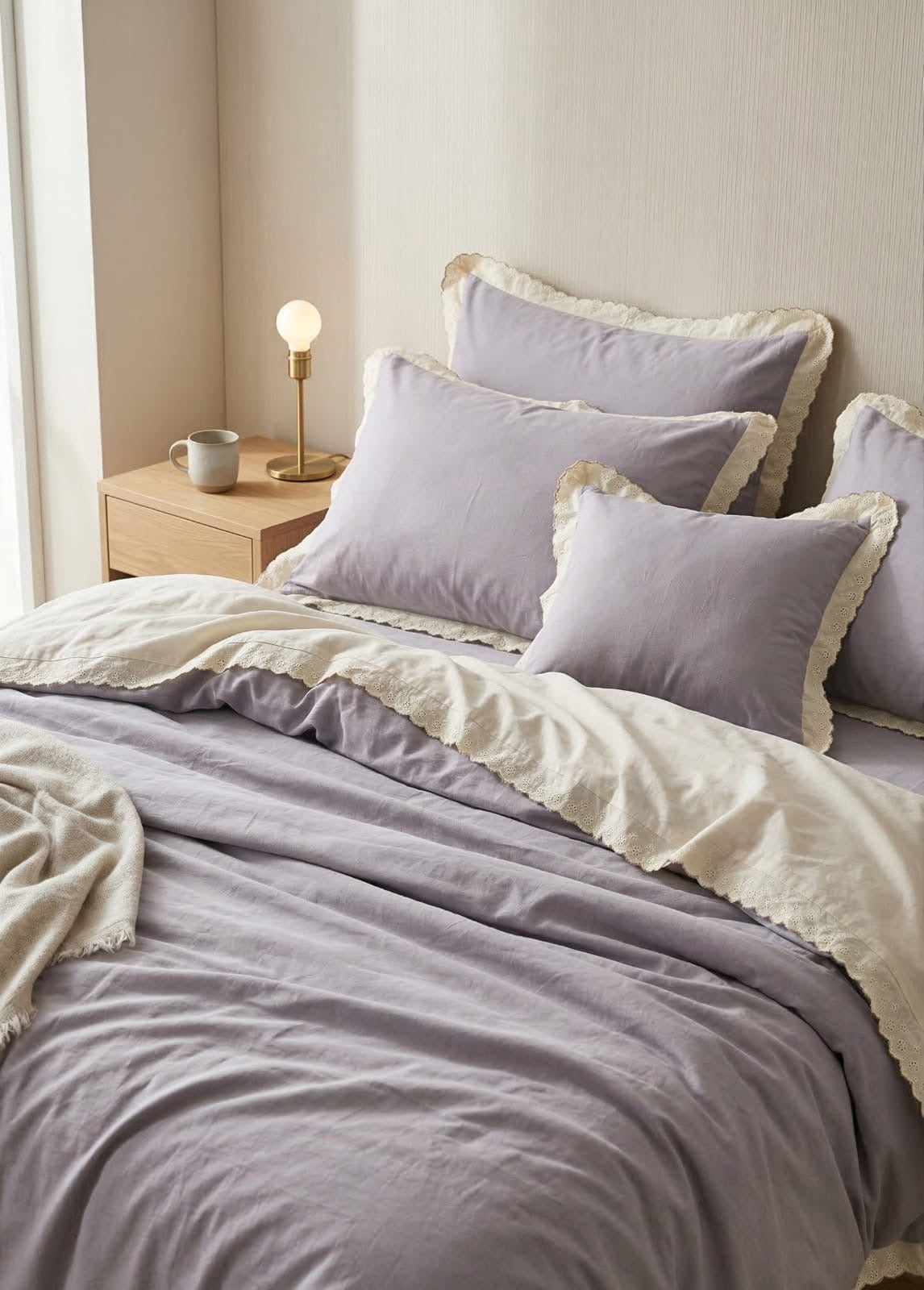 Luxury 6 Pcs Plain AC Comforter SET