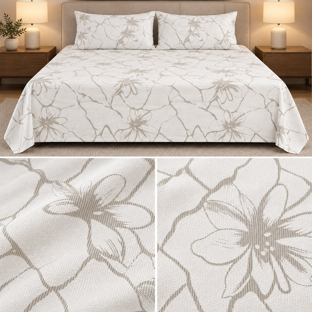 Signature Elegance Luxury Designer Printed Bedsheet Set – Super Jumbo King Size 122 x 122 Inch