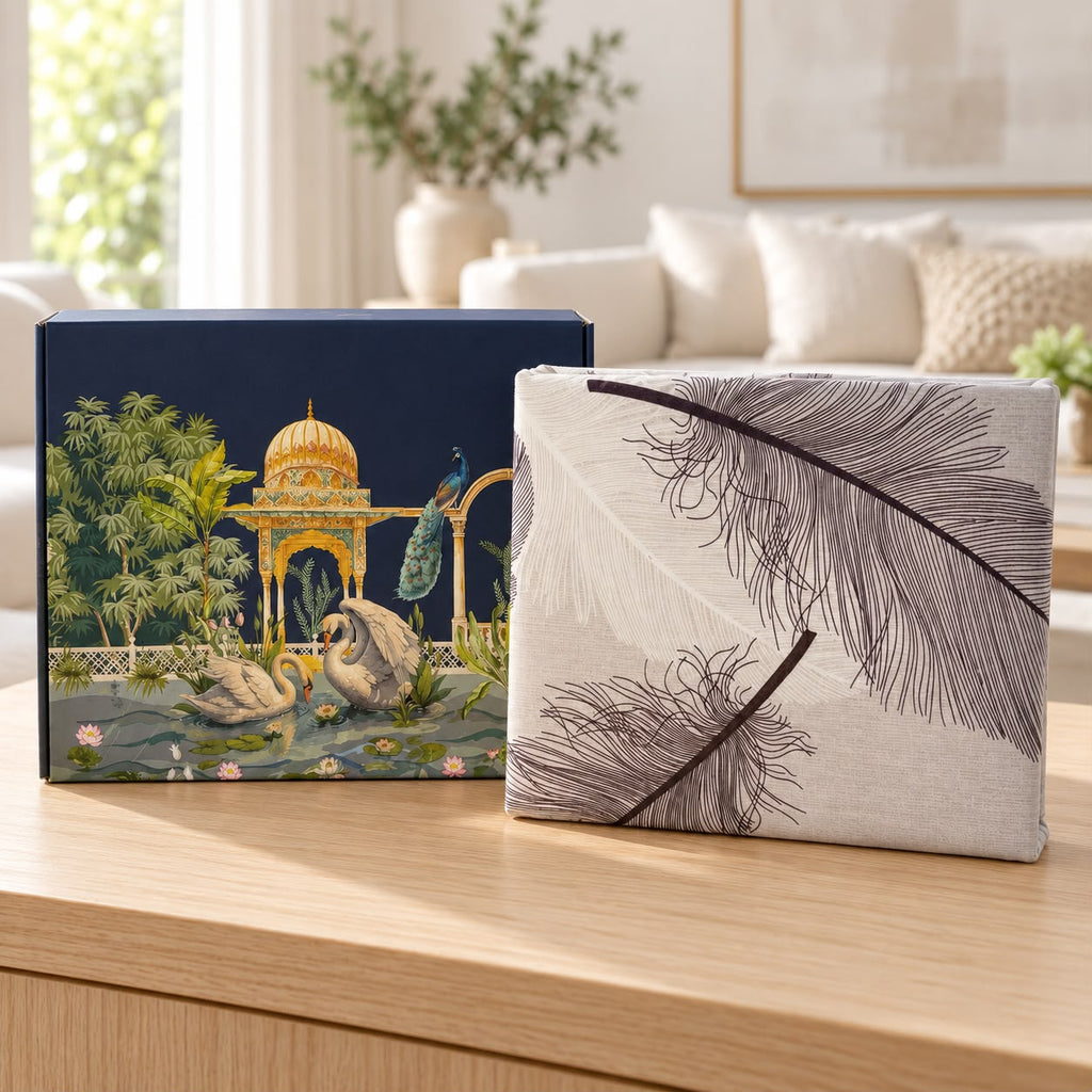 Luxury Botanical Printed Bedsheet Gift Box – Premium 3 Pcs Set