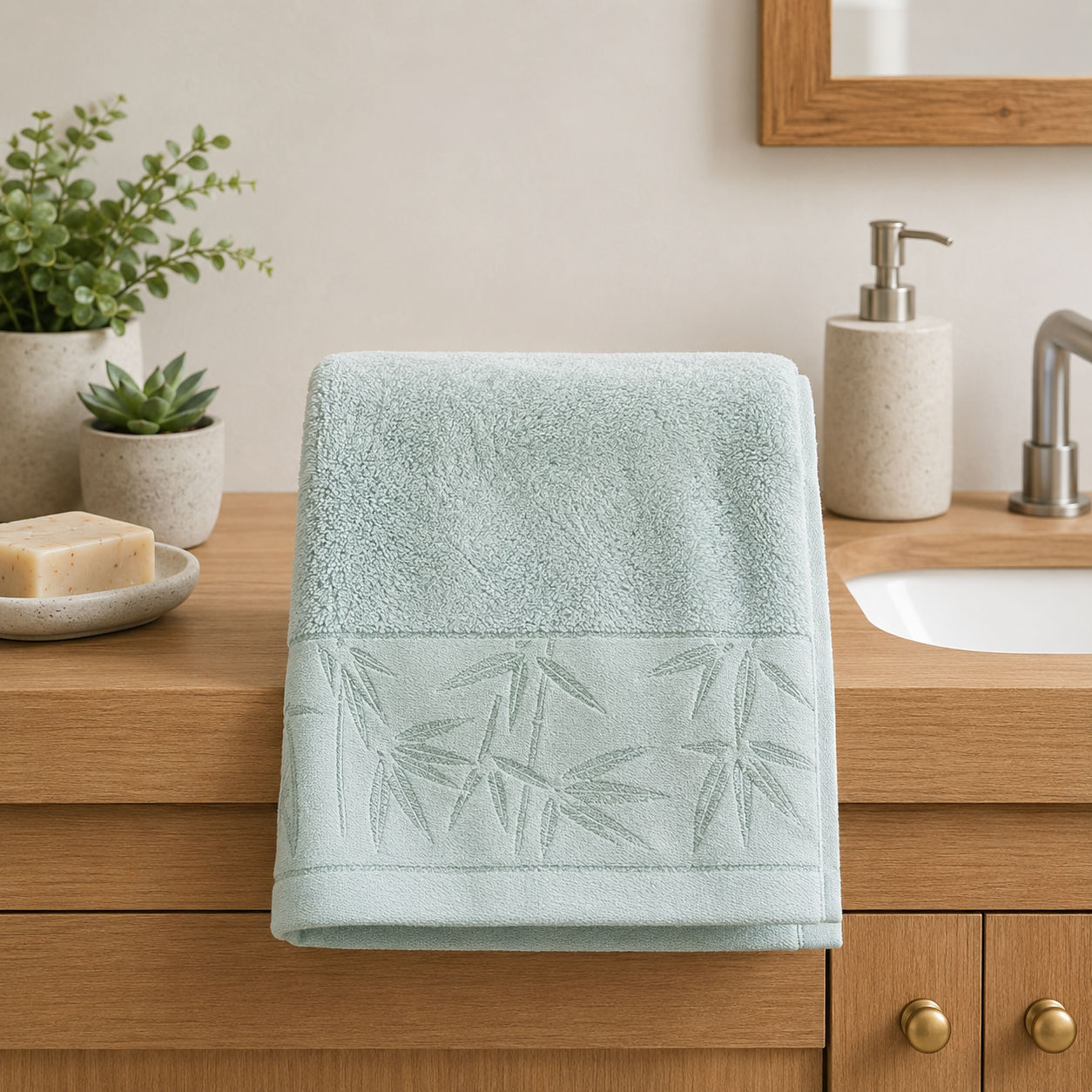 Luxe Bamboo Design Bath Towel – Ultra Soft & Highly Absorbent Product Code :- 55B56RKEH