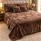 Royal Velvet 5-Piece King Size Bedsheet Set – Premium Winter Bedding Collection