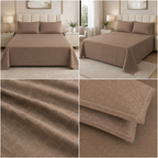 Elegant Self-Design King Size 3 Pcs Bedsheet Set – 108×108 Inches | Product Code :- 55B75RKEH