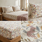 Elegance 100% Cotton King Size Fitted Bedsheet Set – 3 Pcs