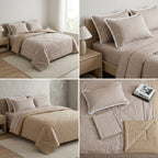 4 Pcs King Size Comforter Set with Lace Pillow Covers – Floral Print