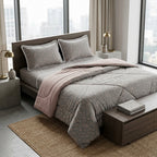 4 Pcs King Size Comforter Set with Lace Pillow Covers – Floral Print