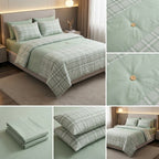 ✨ English Check 4 Piece Bedsheet Set – Elegant Check Design | Super King Size ✨